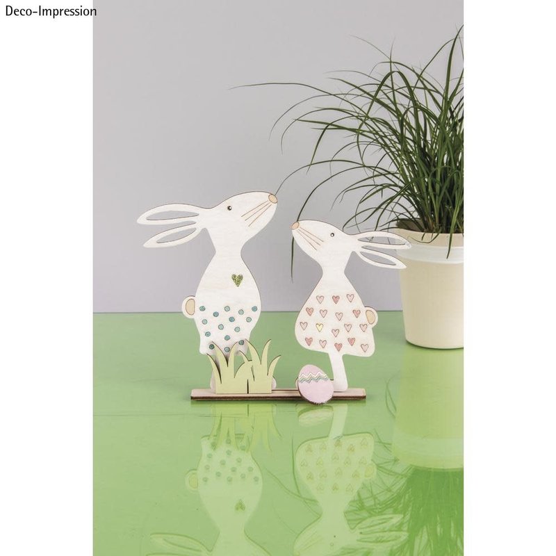 RAYHER Wooden pattern Easter Friends, FSC Mix Credit, nature, 20,3x15,5cm, 4 pcs, sct.-LS 1kit