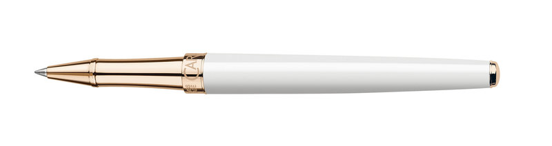 CARAN D'ACHE Rollerball pen, Léman Slim, White Rose Gold plated