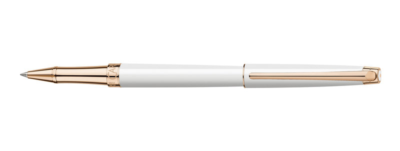 CARAN D'ACHE Rollerball pen, Léman Slim, White Rose Gold plated