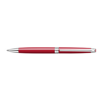 CARAN D'ACHE Stylo Bille Léman Slim Rouge Ecarlate Rhodié