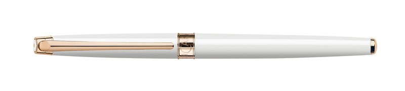 CARAN D'ACHE Fountain Pen, Leman Slim, White Rose Gold Plated - F Spout