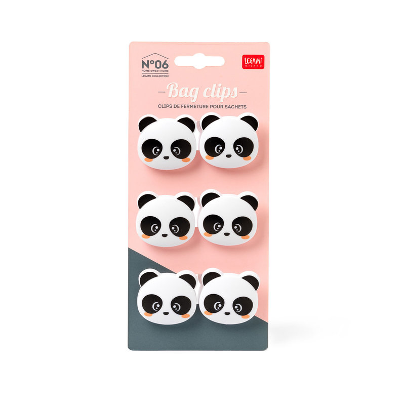 LEGAMI Set Of 6 Bag Clips - Bag Clips - Panda