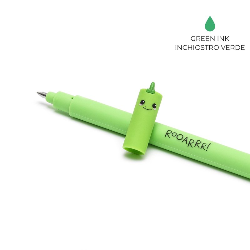 LEGAMI Stylo effaçable - Dino - encre verte