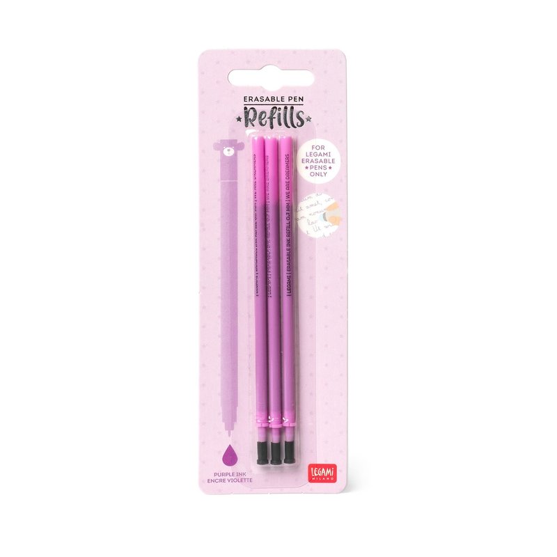 Stylo violet 3pcs Stylo à encre Gel effaçable0.7mm, ensemble de