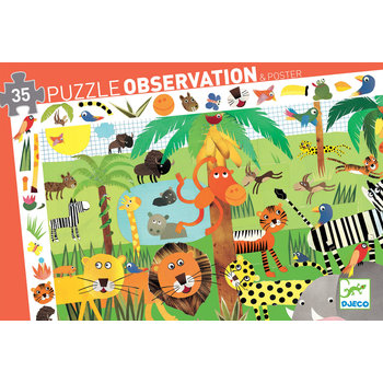 DJECO Observation Puzzles The Jungle - 35 pcs