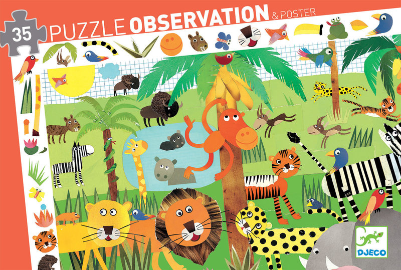 DJECO Observation Puzzles The Jungle - 35 pcs