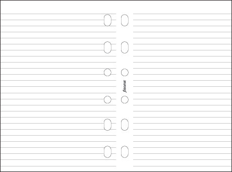 FILOFAX Feuilles de notes Lignée Blanc Pocket