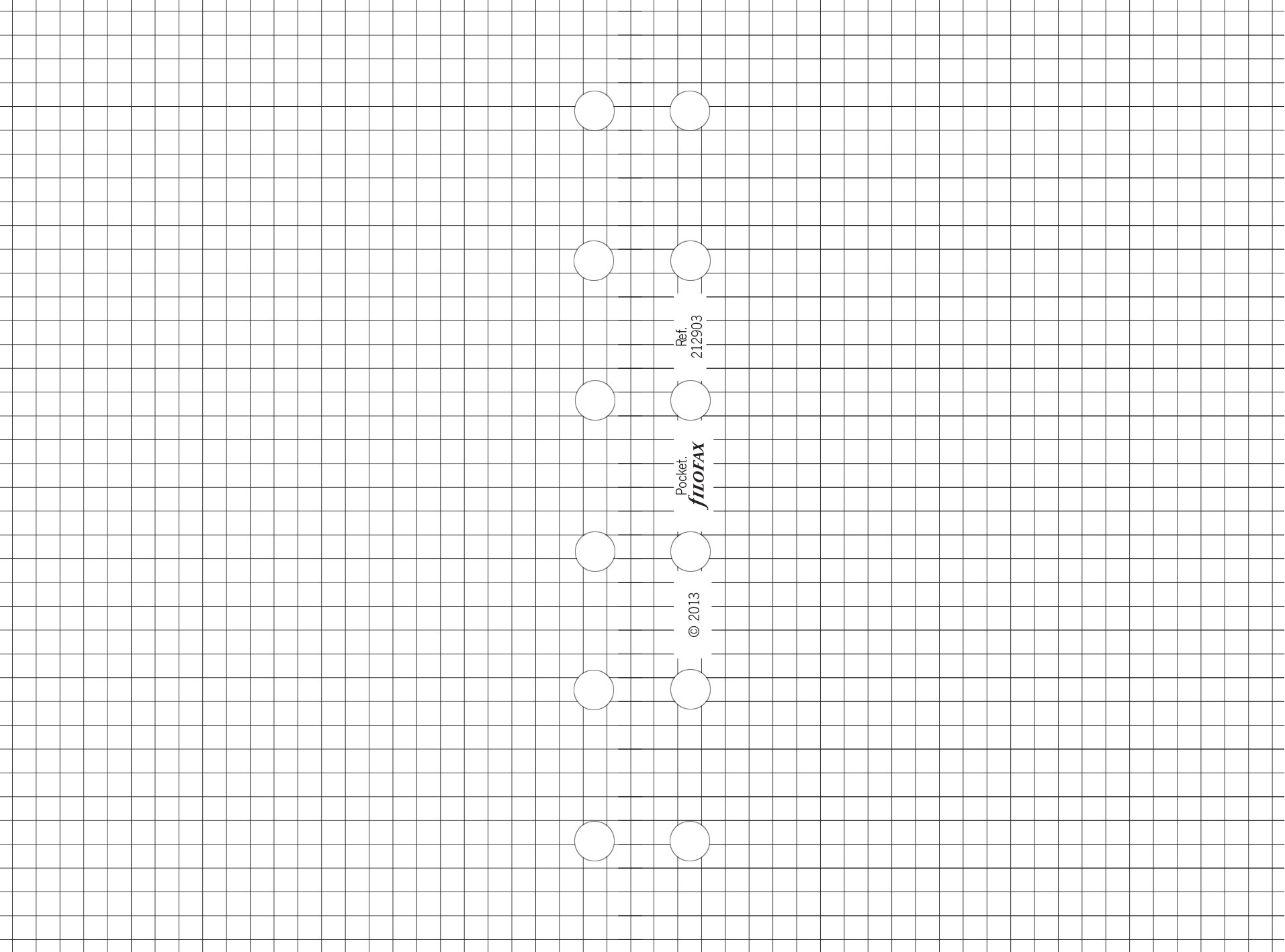 FILOFAX Feuilles de notes petits carreaux Pocket