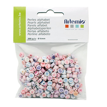 ARTEMIO 300 Perles Alpha Dia.7Mm Blanc+Couleurs