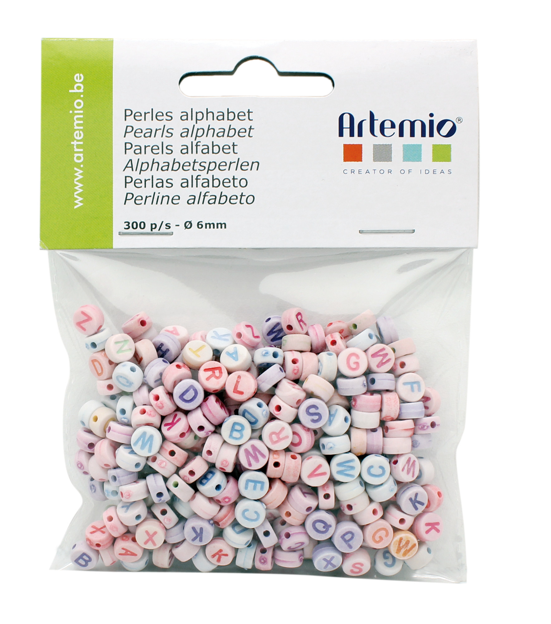 ARTEMIO 300 Perles Alphabet Rondes