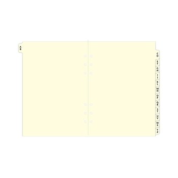 FILOFAX A5 refill Index Alpha 2 Letters Cream