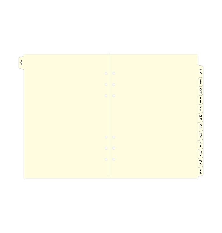 FILOFAX Index alphabétique Cotton Cream A5