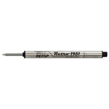 RETRO 51 Tornado Capless Rollerball Refills  Individual Capless Rollerball Black