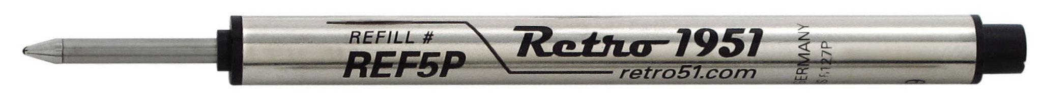 RETRO 51 Tornado Capless Rollerball Refills  Individual Capless Rollerball Black
