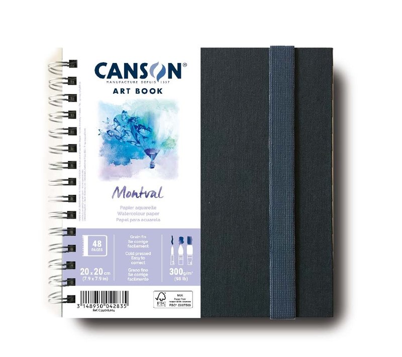 CANSON Carnet Spirale 20Fl Montval® 15X15 300G