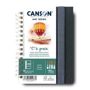 CANSON Art Book Spirale Grand Cote 50Fl/100P C A Grain® A5 180G Portrait
