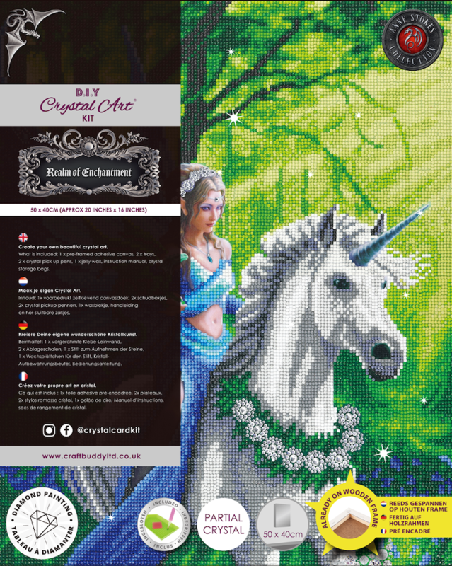 OZ CRYSTAL ART Kit tableau broderie diamant 40x50cm Anne Stokes Balade