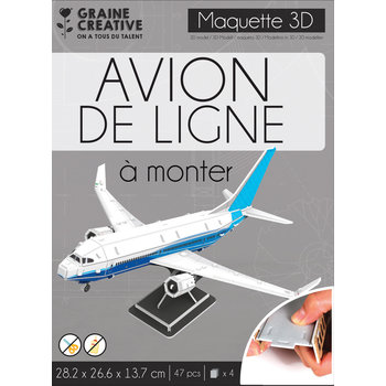 GRAINE CREATIVE Maquette 3D Mousse Avion De Ligne