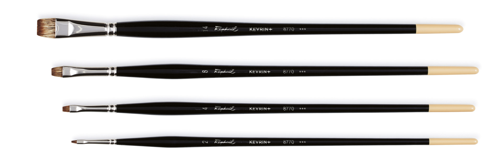 RAPHAEL Pinceaux Kevrin+ plat extra-court n°14