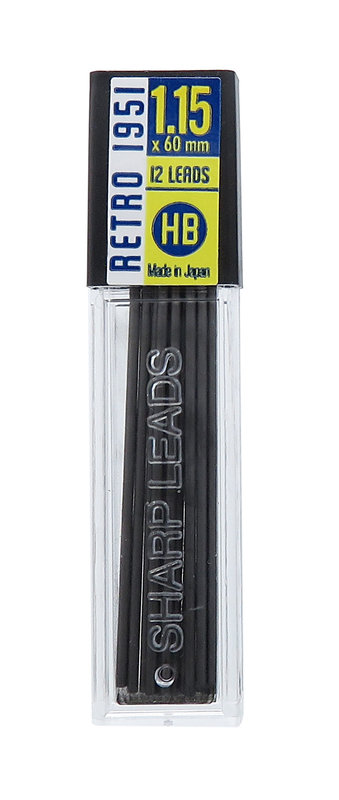 RETRO 51 Mines de crayon HB 1.15 mm, tube de 12 pièces