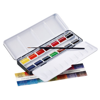 SENNELIER Boîte métal Aquarelle Extra fine 14 Godets