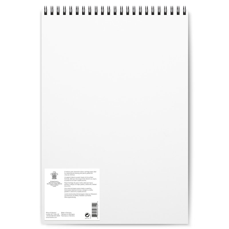 WINSOR & NEWTON Bloc Papier dessin spirale grain moyen 150g A3 25 feuilles