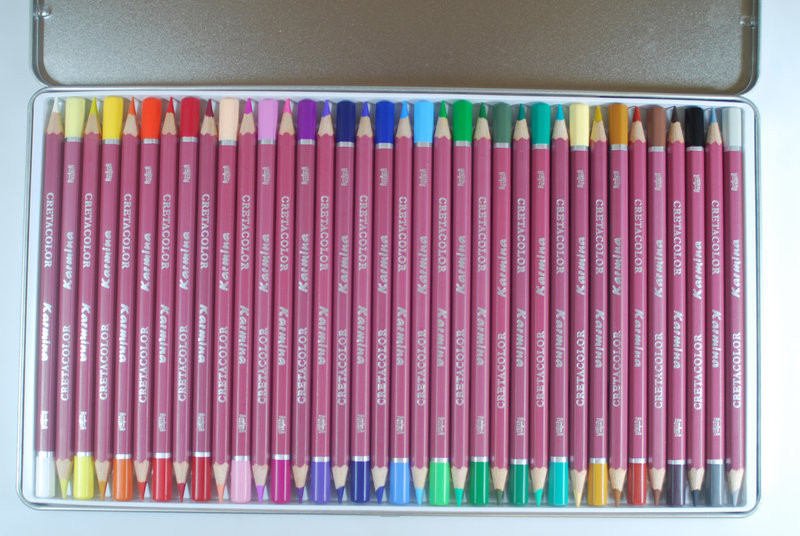 Boîte en métal 36 crayons de couleur pastel Cretacolor