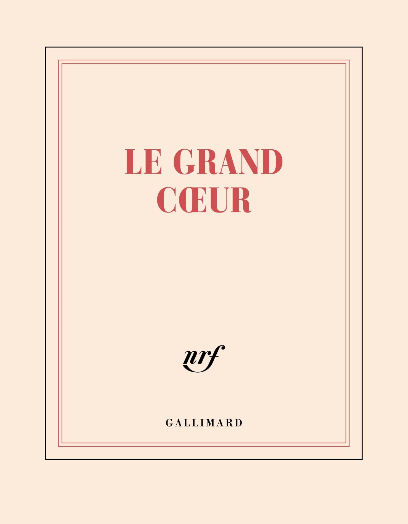 GALLIMARD Carnet carré - Le grand cœur