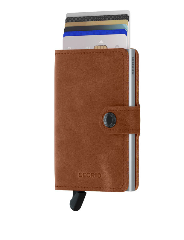 SECRID Miniwallet Vintage Cognac-Silver