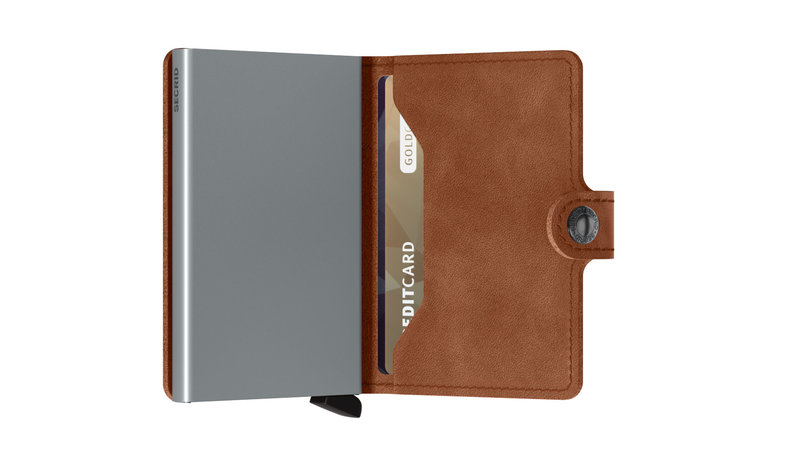 SECRID Miniwallet Vintage Cognac-Silver