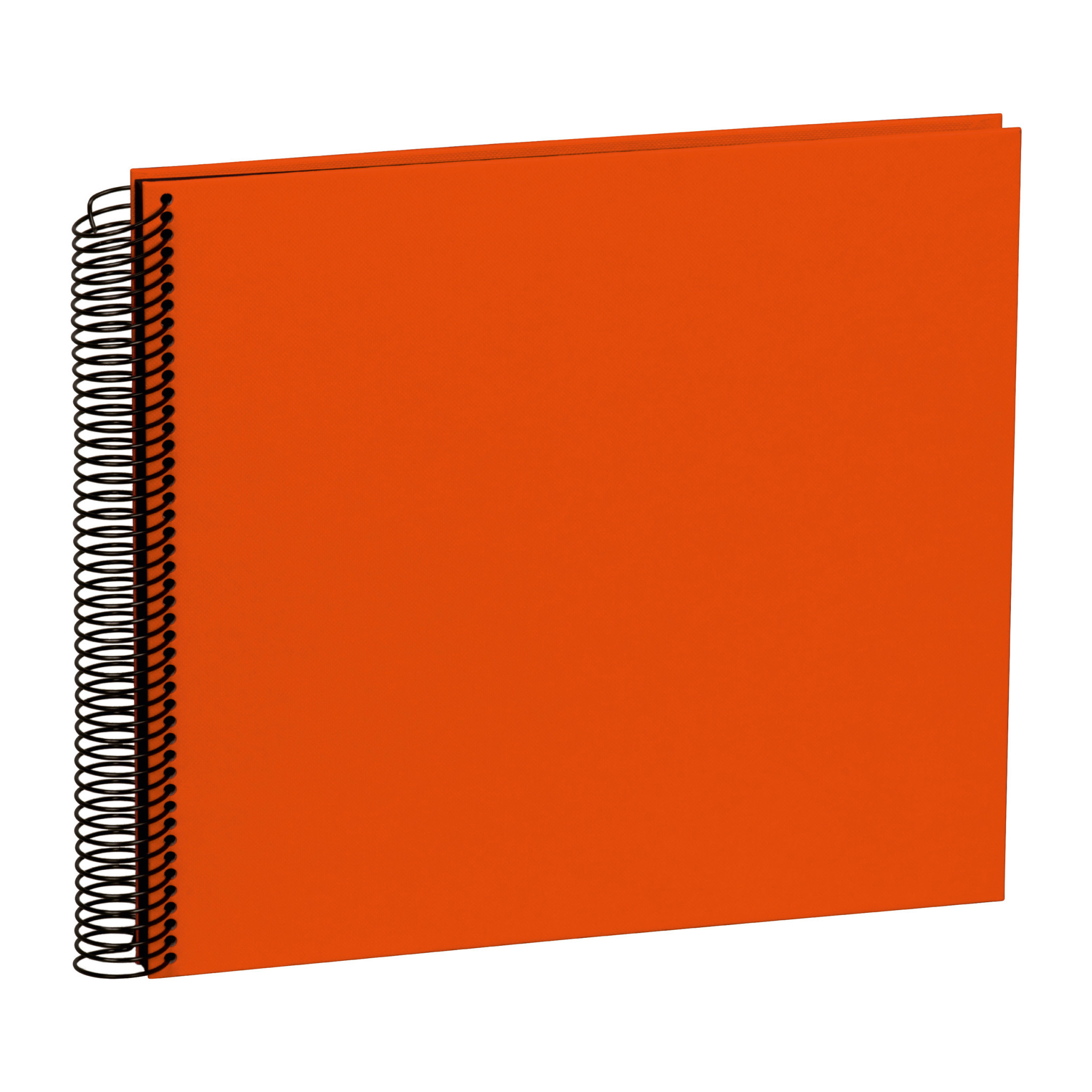 SEMIKOLON Album photos spiralé Economy Medium Orange pages noires 23x24,5cm