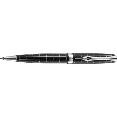 DIPLOMAT Stylo Bille Excellence A plus Rhomb guilloché lapis noir chrome easyFLOW
