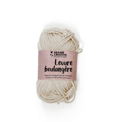 GRAINE CREATIVE Fil De Coton Beige 27G Env 55M - Amigurumi Levure Boulangere