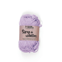 GRAINE CREATIVE Fil De Coton Mauve 27G Env 55M - Amigurumi Sirop De Violettes