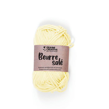 GRAINE CREATIVE Light Yellow Cotton Thread 27G approx 55M - Amigurumi Butter Sale