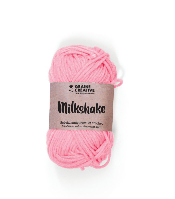 GRAINE CREATIVE Fil De Coton Rose 27G Env 55M - Amigurumi Milkshake