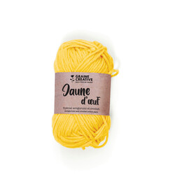 GRAINE CREATIVE Fil De Coton Jaune 27G Env 55M - Amigurumi Jaune D'Oeuf