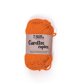 GRAINE CREATIVE Fil De Coton Orange 27G Env 55M - Amigurumi Carottes Rapees
