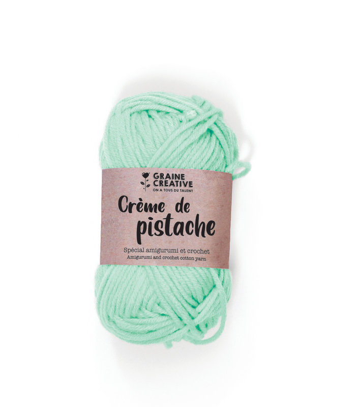 GRAINE CREATIVE Light Green Cotton Thread 27G approx 55M - Amigurumi Pistachio Cream