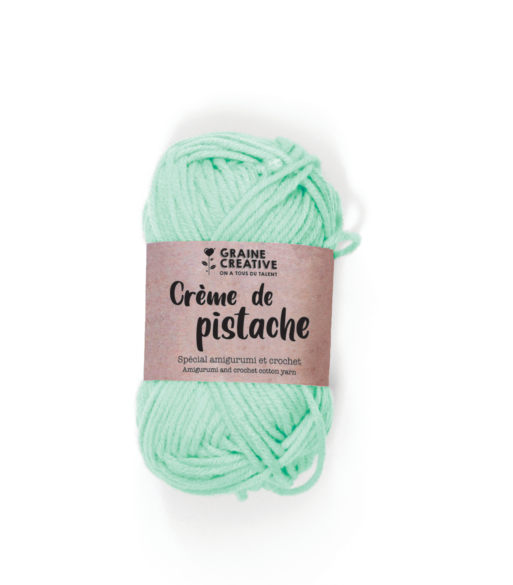 GRAINE CREATIVE Fil De Coton Vert Clair 27G Env 55M - Amigurumi Crème De Pistache