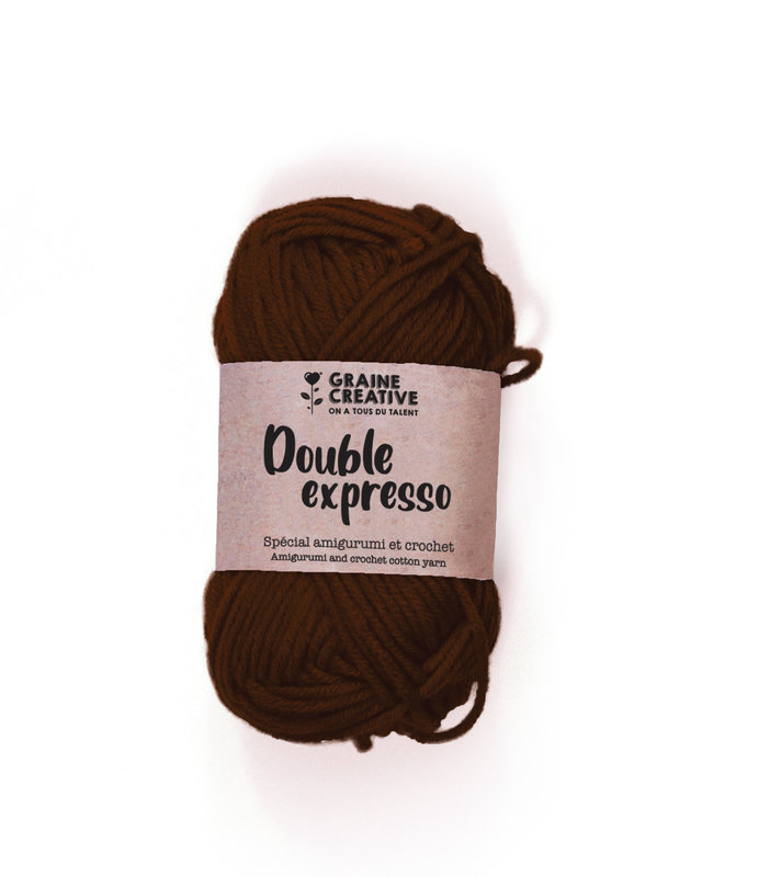 GRAINE CREATIVE Brown Cotton Thread 27G approx 55M - Amigurumi Double Expresso