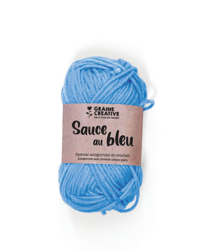 GRAINE CREATIVE Light Blue Cotton Thread 27G approx 55M - Amigurumi Blue Sauce