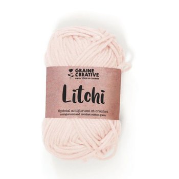 GRAINE CREATIVE Fil De Coton Rose Clair 27G Env 55M - Amigurumi Litchi