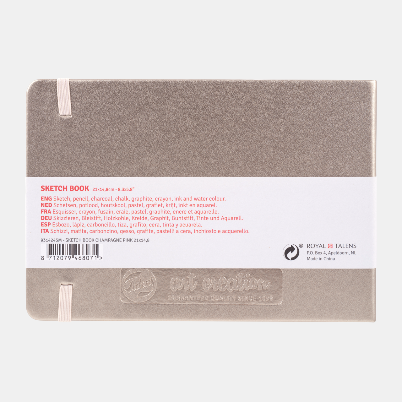 TALENSARTCREATION Cahier de Croquis Champagne Rosé  21 x 14.8 cm 140 g 80 Feuilles