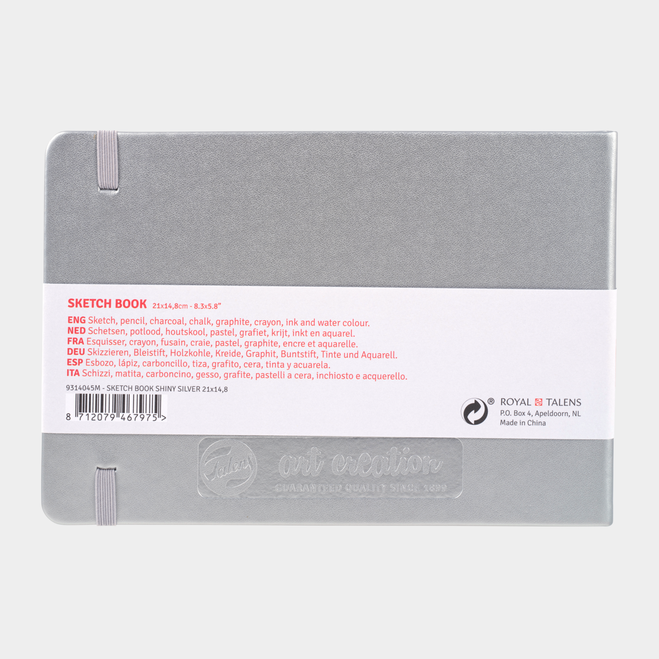 TALENSARTCREATION Cahier de Croquis Argent Brillant 21 x 14.8 cm 140 g 80 Feuilles