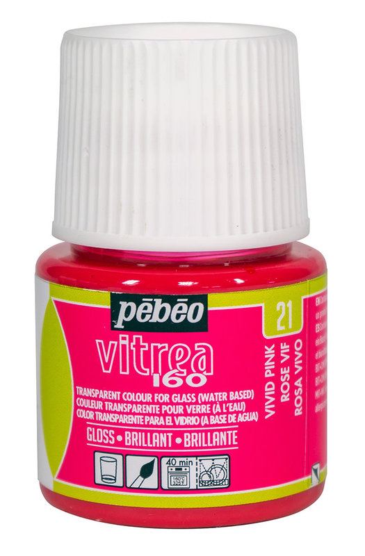 PEBEO Vitrea 160 Brillant 45Ml Rose Vif