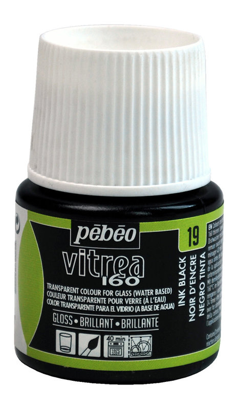 PEBEO Vitrea 160 Brillant 45 Ml Noir D'Encre