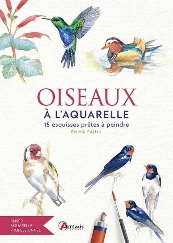 CARTOTHEQUE Oiseaux À L'Aquarelle 15 Esquisses Prêtes À Peindre