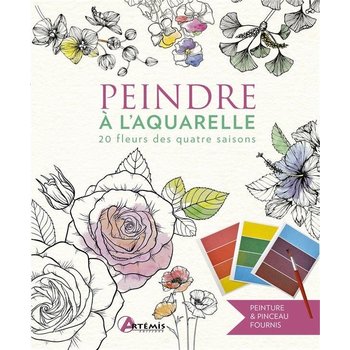 CARTOTHEQUE Peindre A L'Aquarelle - 20 Fleurs Des Quatre Saisons