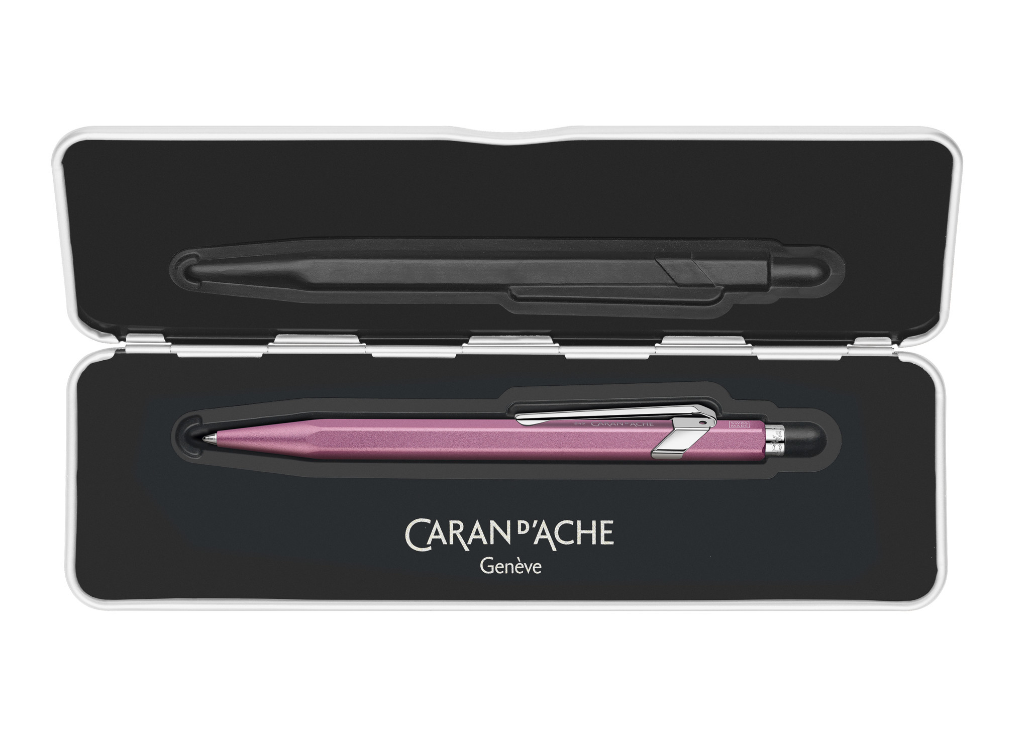CARAN D'ACHE Stylo bille 849 Colormat-X Rose avec étui slimpack
